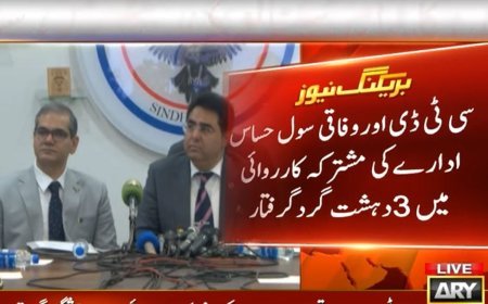 CTD, Intelligence Agency arrest three SRA terrorists over Independence Day stall attack in Karachi