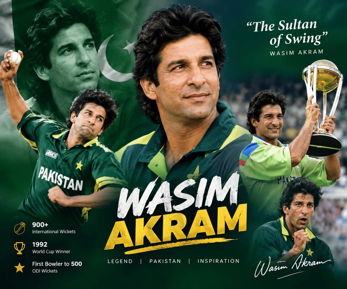 Wasim Akram: The Sultan of Swing and a Pakistani Cricket Legend